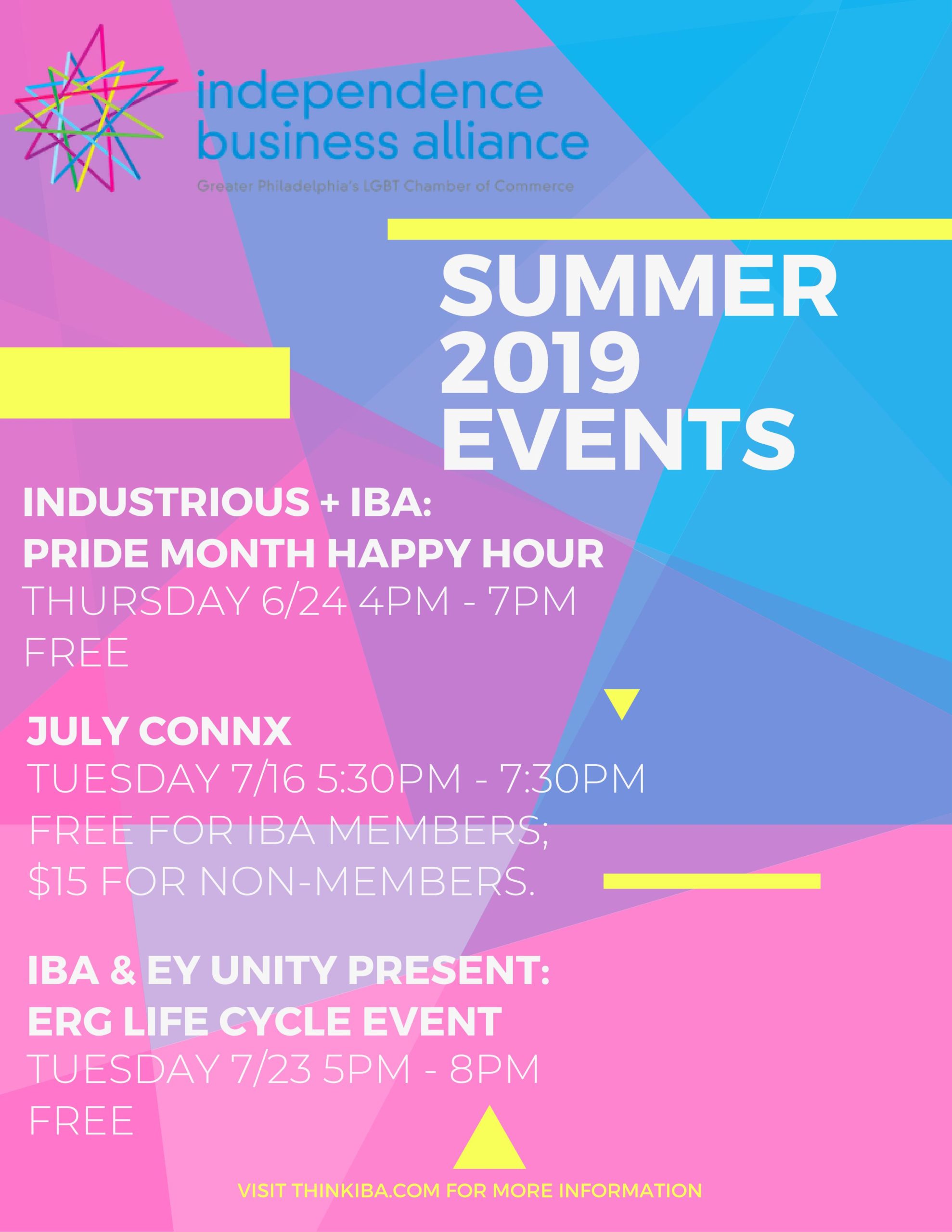 Summer 2019 Events at IBA! Independence Business Alliance